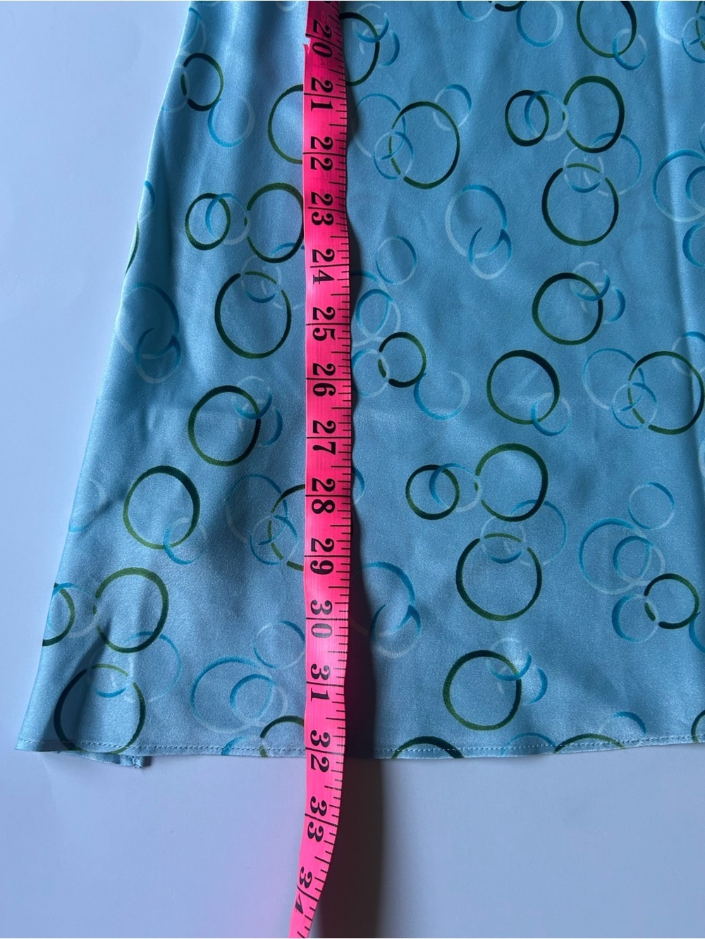 ⚡️2 for $38 La Senza Light Blue Satin-Style Chemise Slip Dress Circular Print - Picture 5 of 7